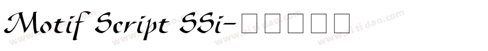 Motif Script SSi字体转换